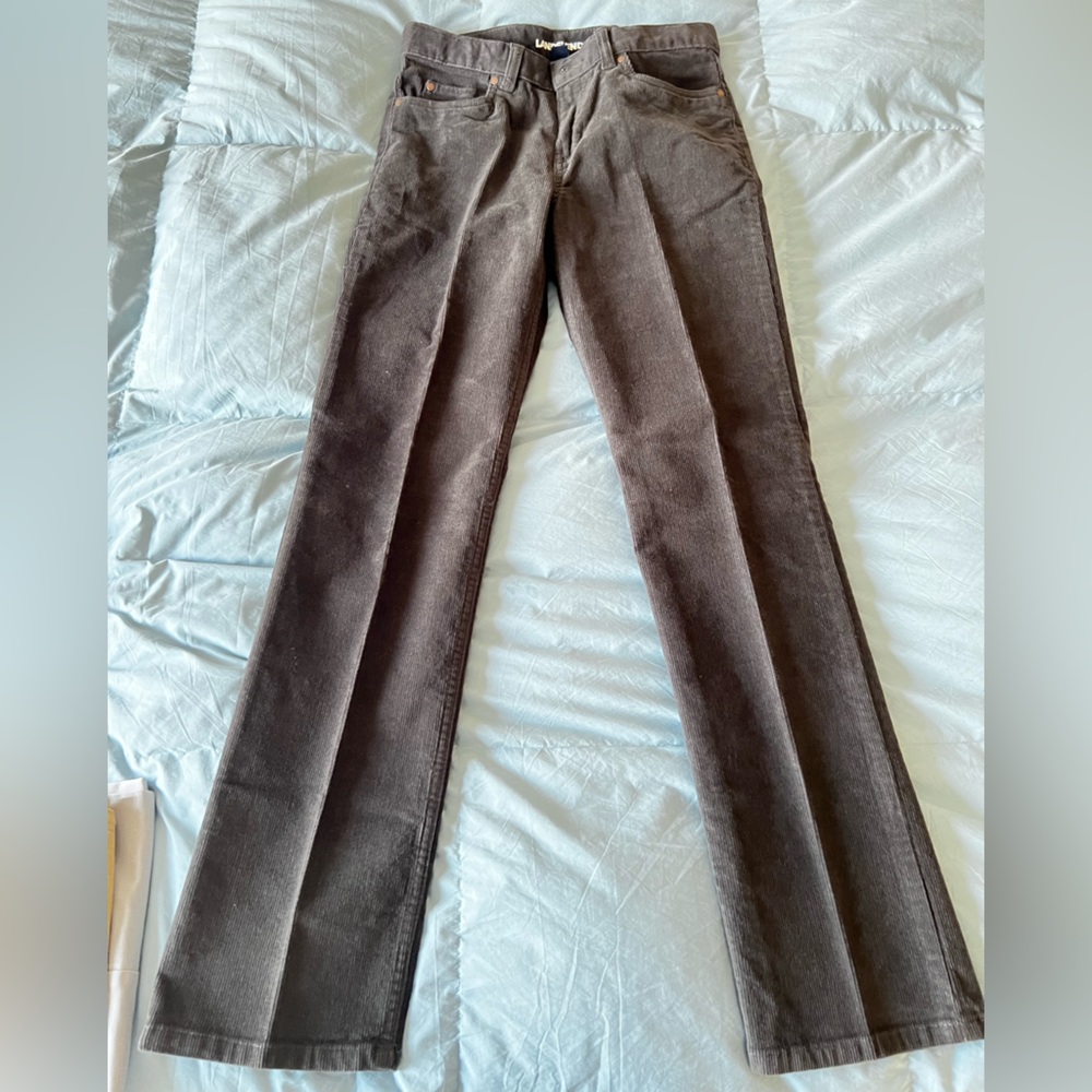 Lands end pants boys size 14 slim straight brown stretch